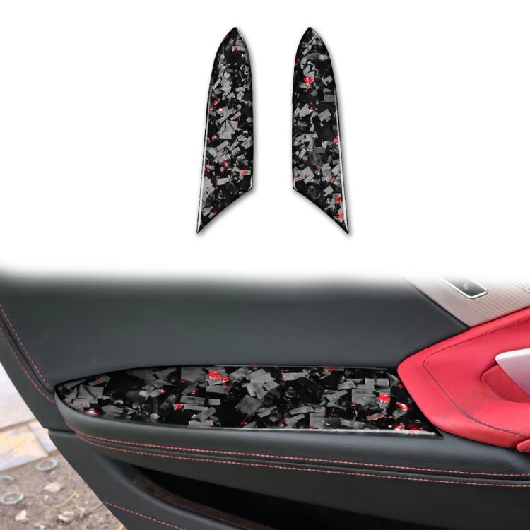 Set 2 adesivi fibra carbonio dorata per Chevrolet Corvette C8