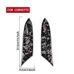 Set 2 adesivi fibra carbonio dorata per Chevrolet Corvette C8