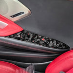 Set 2 adesivi fibra carbonio dorata per Chevrolet Corvette C8