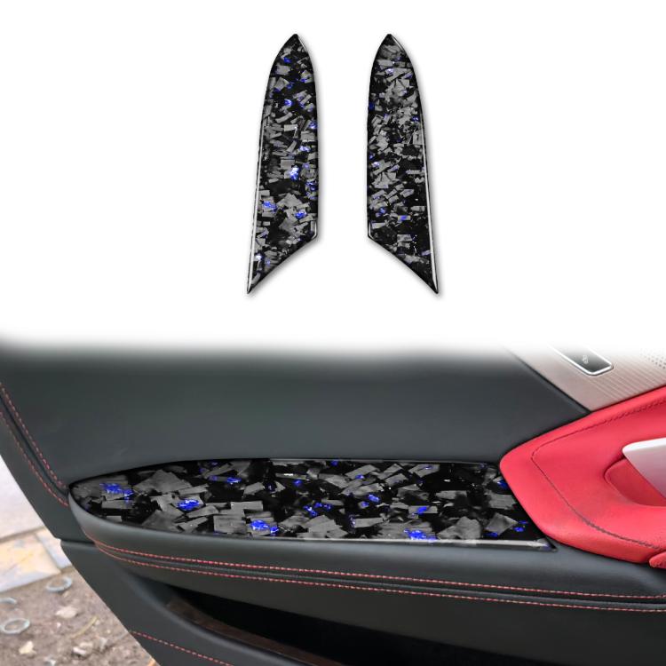 Set 2 adesivi fibra carbonio dorata per Chevrolet Corvette C8