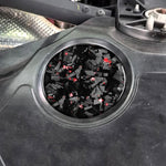 Adesivo laterale fibra carbonio con lamina oro per Corvette C8 20