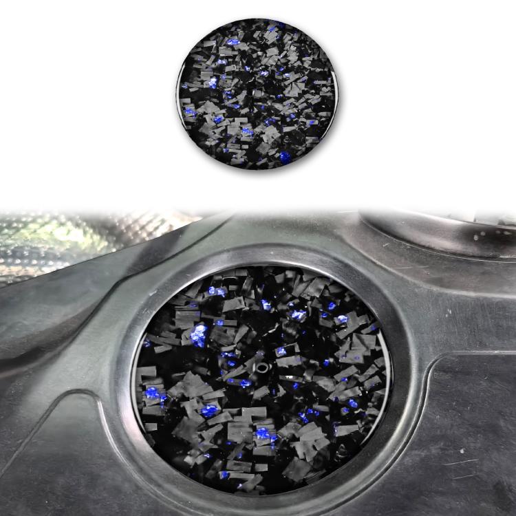 Adesivo laterale fibra carbonio con lamina oro per Corvette C8 20