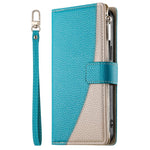 Portafoglio multi-carta con cerniera e cinturino corto, cuciture a vista, custodia per telefono in pelle con cinturino corto., For Samsung Galaxy S20 Ultra, For Samsung Galaxy S20, For Samsung Galaxy S20+