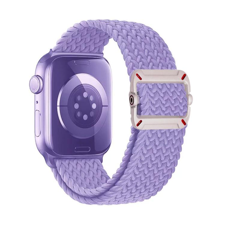 Cinturino per orologio in nylon intrecciato con fibbia meccanica a doppio anello., For Apple Watch 46mm / 49mm / 45mm / 44mm