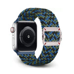 Cinturino per orologio in nylon intrecciato con fibbia meccanica a doppio anello., For Apple Watch 46mm / 49mm / 45mm / 44mm