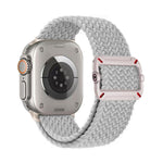 Cinturino per orologio in nylon intrecciato con fibbia meccanica a doppio anello., For Apple Watch 46mm / 49mm / 45mm / 44mm