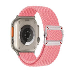 Cinturino per orologio in nylon intrecciato con fibbia meccanica a doppio anello., For Apple Watch 46mm / 49mm / 45mm / 44mm