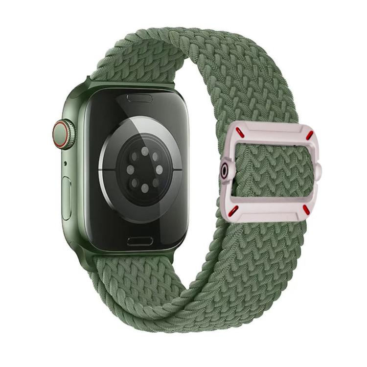 Cinturino per orologio in nylon intrecciato con fibbia meccanica a doppio anello., For Apple Watch 46mm / 49mm / 45mm / 44mm