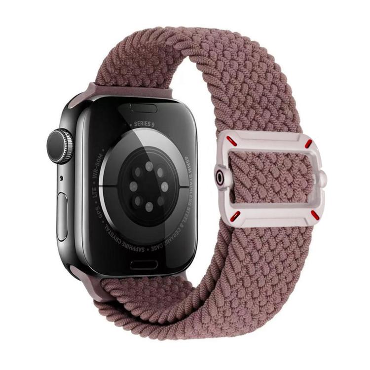 Cinturino per orologio in nylon intrecciato con fibbia meccanica a doppio anello., For Apple Watch 46mm / 49mm / 45mm / 44mm