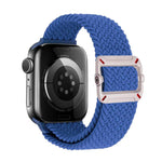 Cinturino per orologio in nylon intrecciato con fibbia meccanica a doppio anello., For Apple Watch 46mm / 49mm / 45mm / 44mm