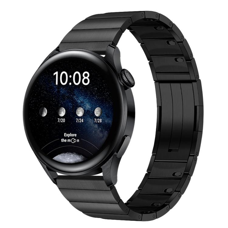 Cinturino per orologio in acciaio inossidabile con fibbia a sgancio laterale e una sola perlina, 22mm