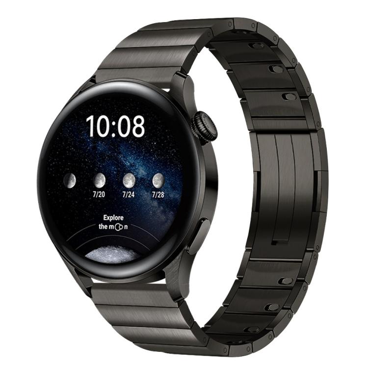 Cinturino per orologio in acciaio inossidabile con fibbia a sgancio laterale e una sola perlina, 22mm