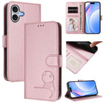 Custodia per telefono in pelle con logo Litter Panda in rilievo e protezione RFID, completa di cordino., For iPhone Air, For iPhone 16 Pro Max, For iPhone 16 Pro, For iPhone 16 Plus