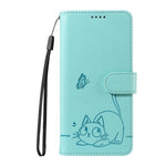 Adorabile custodia per telefono in pelle con motivo a rilievo di gatti., For Samsung Galaxy A36 5G / M56 5G, For Samsung Galaxy A56 5G