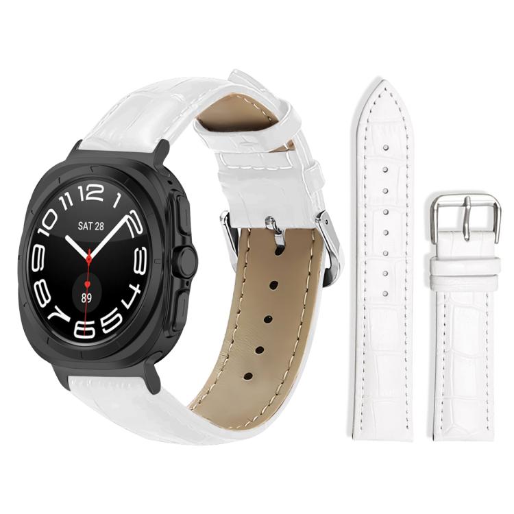 Cinturino per orologio in pelle con fibbia ad ardiglione e texture di bambù xDfind, For Samsung Galaxy Watch Ultra / Ultra 2025 22mm, For Samsung Galaxy Watch8 / Wacth8 Classic 22mm, For Samsung Galaxy Watch7 / FE / 6 / 5 / 4 20mm                      ...