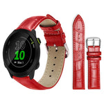 Cinturino per orologio in pelle con fibbia ad ardiglione e texture di bambù xDfind, For Garmin Fenix 8/7X/6X/5X 26mm 22mm, For Garmin Fenix 8/7/6/5 22mm 20mm, For Garmin Fenix 8/7S/6S/5S 20mm 18mm, For Garmin Forerunner 45/45S/Swim2 18mm