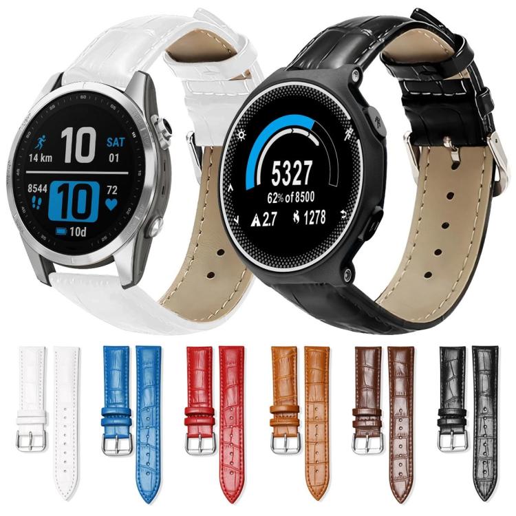 Cinturino per orologio in pelle con fibbia ad ardiglione e texture di bambù xDfind, For Garmin Fenix 8/7X/6X/5X 26mm 22mm, For Garmin Fenix 8/7/6/5 22mm 20mm, For Garmin Fenix 8/7S/6S/5S 20mm 18mm, For Garmin Forerunner 45/45S/Swim2 18mm