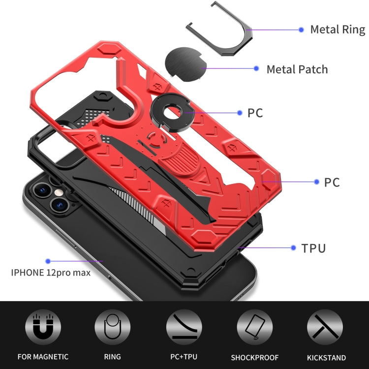 Custodia 2 in 1 Iron Knight per iPhone 12 in PC e TPU