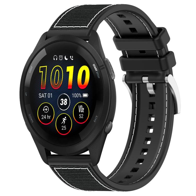 Cinturino per orologio xDfind ibrido in nylon intrecciato e silicone, 22mm For Garmin Forerunner 570 47mm/935/945, 20mm For Garmin Forerunner 570 42mm/245/645, 20mm For Garmin?Vivomove?Sport/Vivoactive5/3, 22mm For Garmin Venu 3 / Vivoactive 4