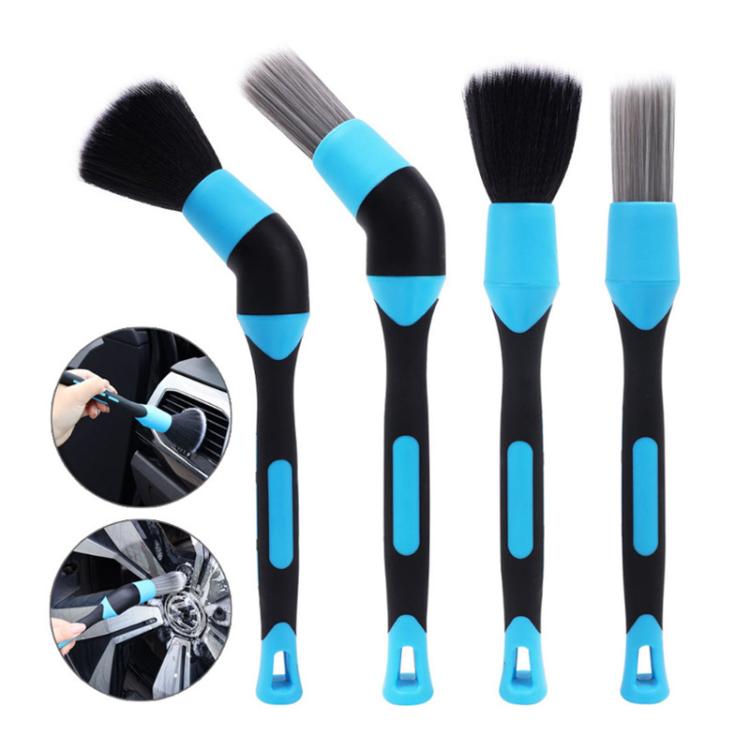 Set 3 spazzole per pulizia auto con setole morbide