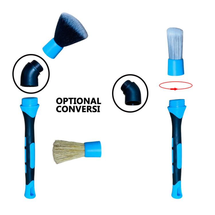 Set 3 spazzole per pulizia auto con setole morbide
