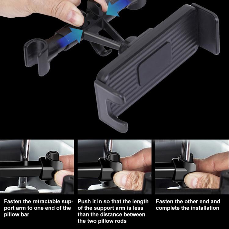 Supporto auto per telefono e tablet da poggiatesta 13,5-24 cm
