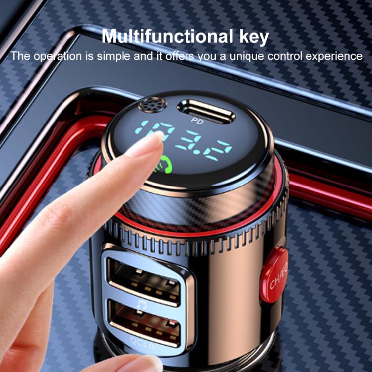 Trasmettitore FM per auto T23 con Bluetooth e ricarica rapida