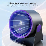 Ventilatore elettrico da tavolo con display digitale FS-22 e 100 velocità per la circolazione dell'aria.