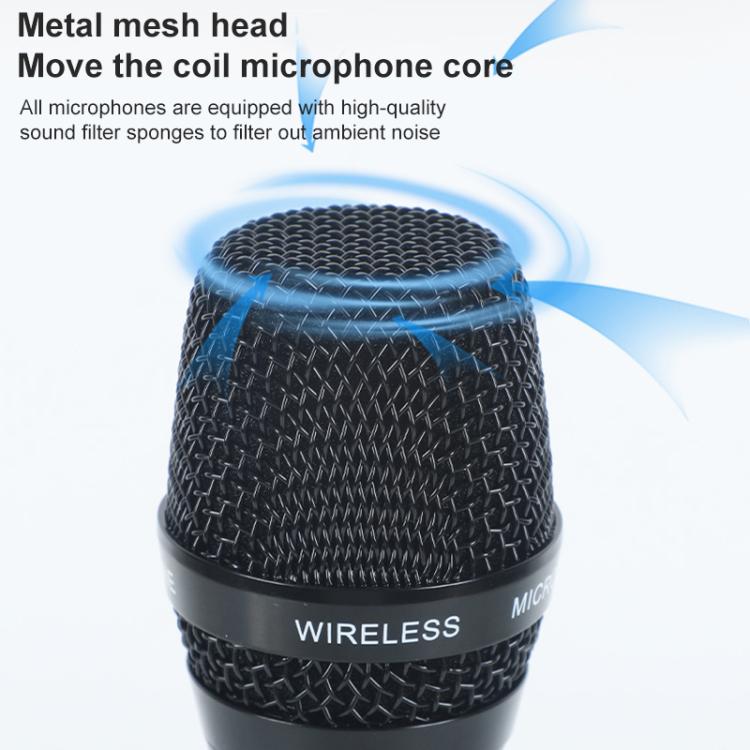 AI-101 Microfono wireless professionale per karaoke domestico con riverbero a 7 bande