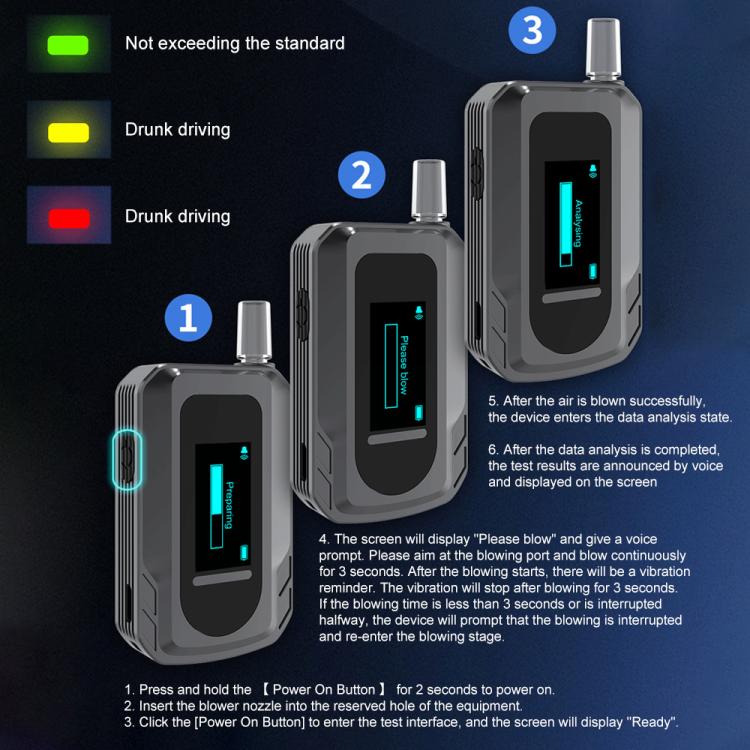 Tester portatile D2000 per contenuto alcol con schermo IPS