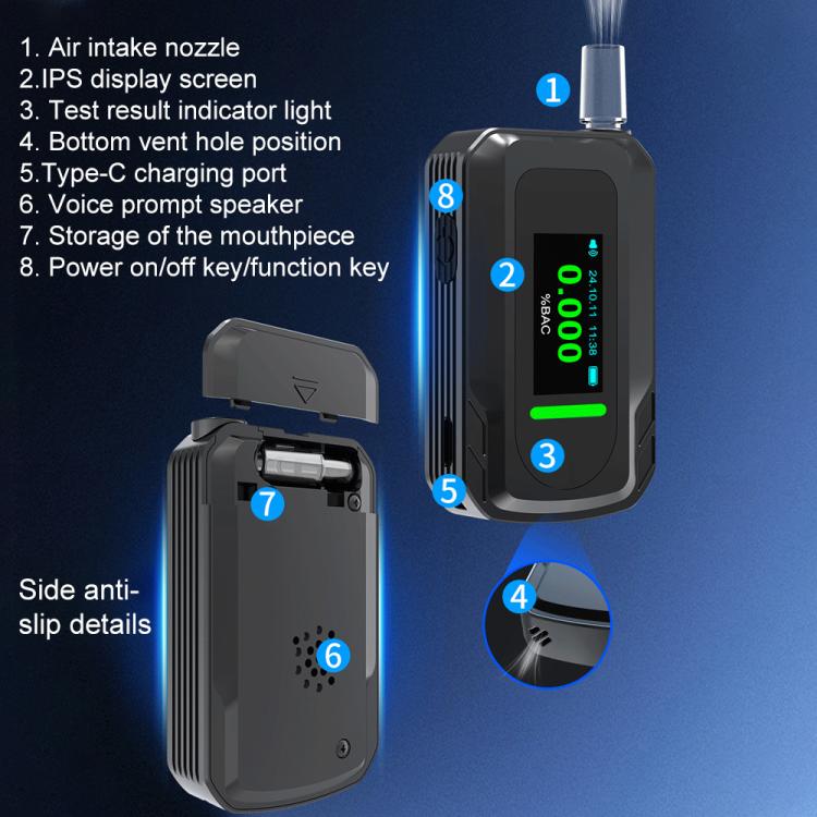 Tester portatile D2000 per contenuto alcol con schermo IPS