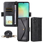 Custodia per telefono a tracolla in pelle di vacchetta con scomparti multipli per carte., For Galaxy A57 5G, For Samsung Galaxy A25e / A25 5G SC-53F, For Samsung Galaxy S25 FE 5G, For Samsung Galaxy A07 4G