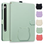 Custodia per tablet in pelle effetto pelle di gatto con motivo litchi, For Galaxy Tab S10 FE+ / S11