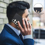 Custodia per telefono in pelle con motivo floreale traforato e protezione RFID., For Samsung Galaxy M36 5G