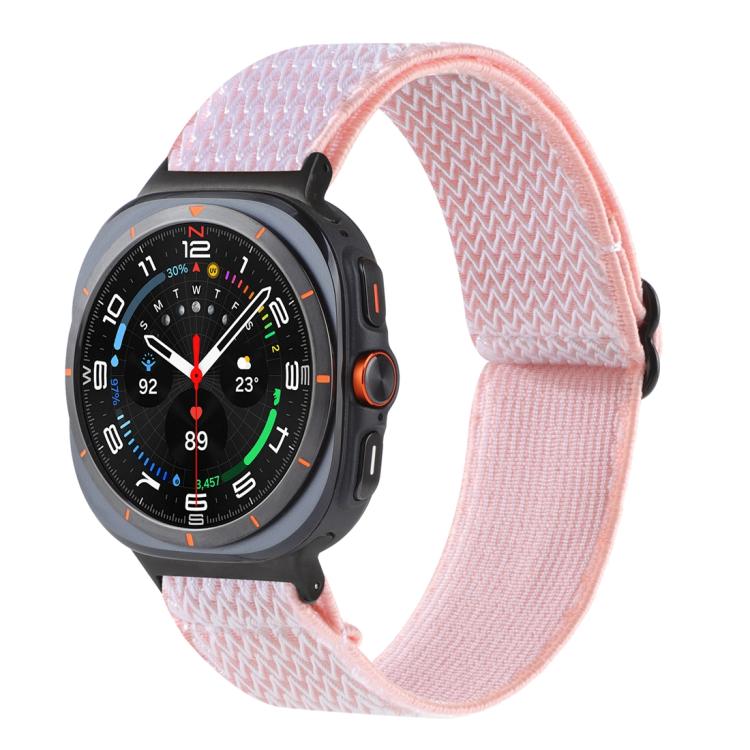 Cinturino per orologio in nylon intrecciato con motivo a onde, For Samsung Galaxy Watch8 / Watch8 Classic