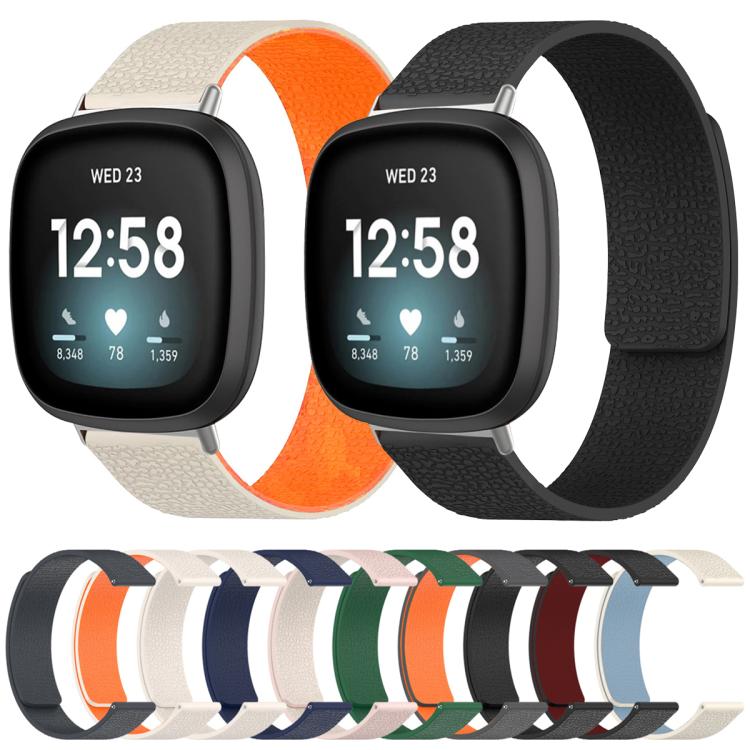 Cinturino per orologio magnetico in silicone con texture litchi xDfind, For Fitbit Charge 5 / Charge 6, For Fitbit Versa 4/Versa3/Sense2/Sense