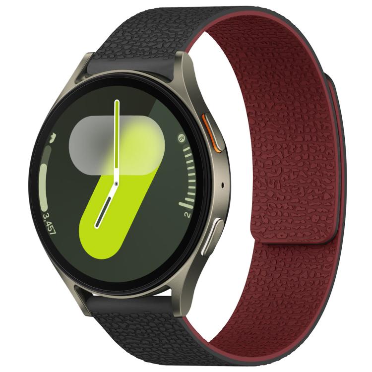Cinturino per orologio magnetico in silicone con texture litchi xDfind, For Samsung Galaxy Watch 7 / 6 / 5 / FE, For Samsung Galaxy Fit3 SM-R390