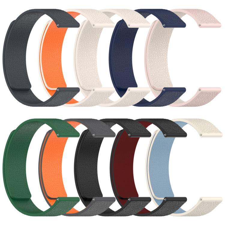 Cinturino per orologio magnetico in silicone con texture litchi xDfind, For Samsung Galaxy Watch 7 / 6 / 5 / FE, For Samsung Galaxy Fit3 SM-R390