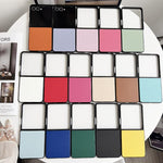 Custodia per telefono Morandi Solid Color con texture effetto pelle, For Samsung Galaxy Z Flip7 5G