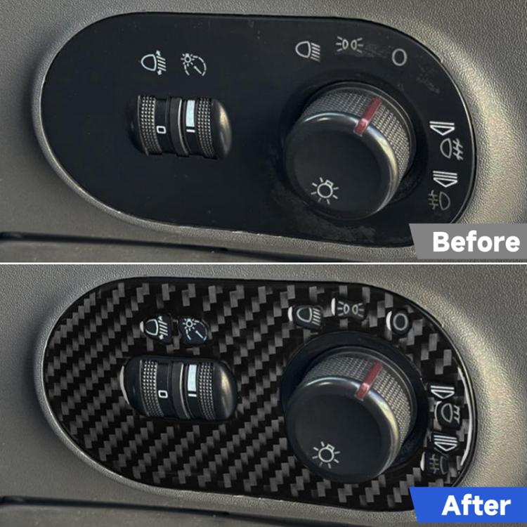 Adesivo fibra di carbonio per interruttore fari SEAT Ibiza 2003-2