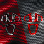 Set 3 adesivi fibra di carbonio per pulsanti volante Renault