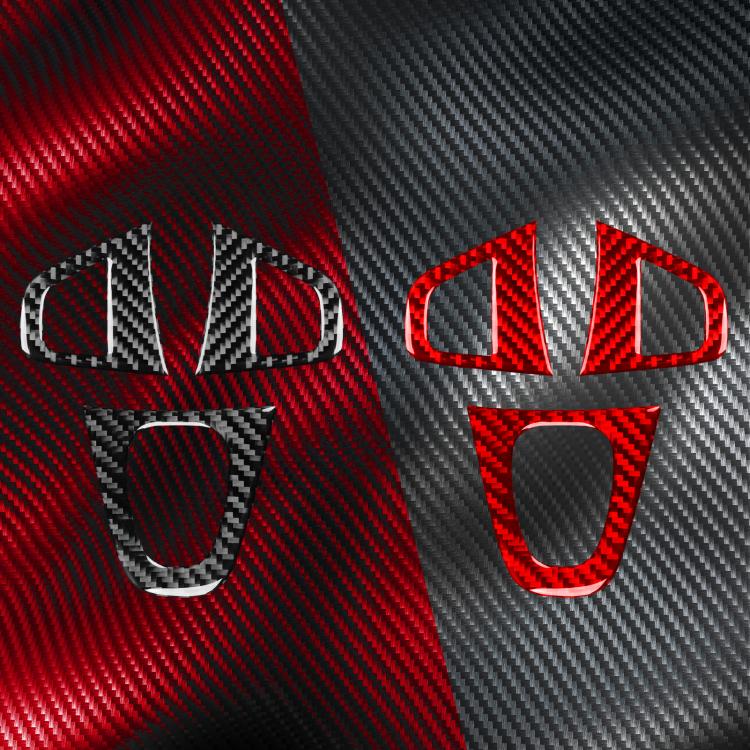 Set 3 adesivi fibra di carbonio per pulsanti volante Renault