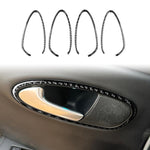 Set 4 adesivi fibra di carbonio maniglia interna Seat Leon