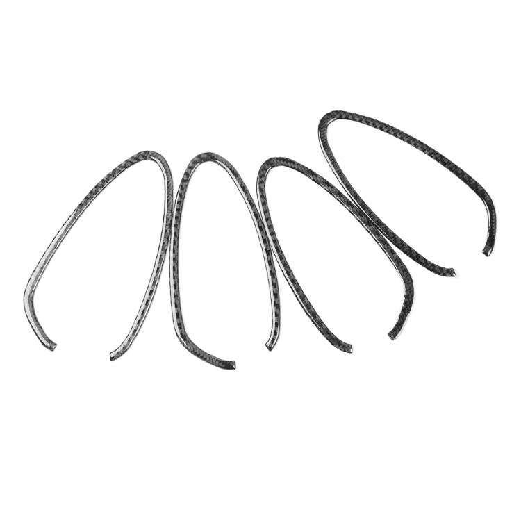Set 4 adesivi fibra di carbonio maniglia interna Seat Leon