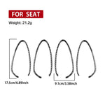 Set 4 adesivi fibra di carbonio maniglia interna Seat Leon