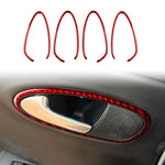 Set 4 adesivi fibra di carbonio maniglia interna Seat Leon