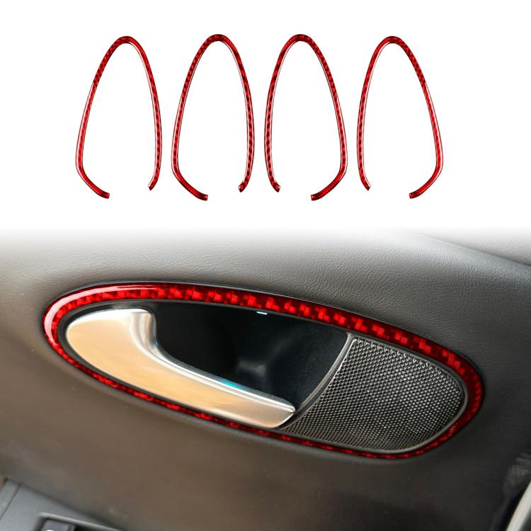 Set 4 adesivi fibra di carbonio maniglia interna Seat Leon
