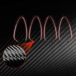 Set 4 adesivi fibra di carbonio maniglia interna Seat Leon