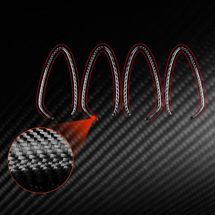 Set 4 adesivi fibra di carbonio maniglia interna Seat Leon