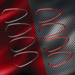 Set 4 adesivi fibra di carbonio maniglia interna Seat Leon